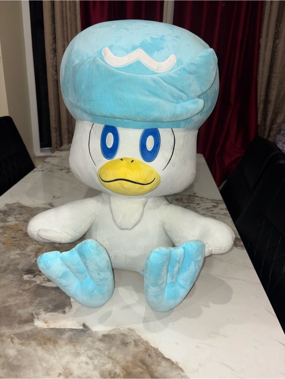 Giant Quaxly Pokémon Plush 26” Large Stuffed Animal Blue White Soft Toy